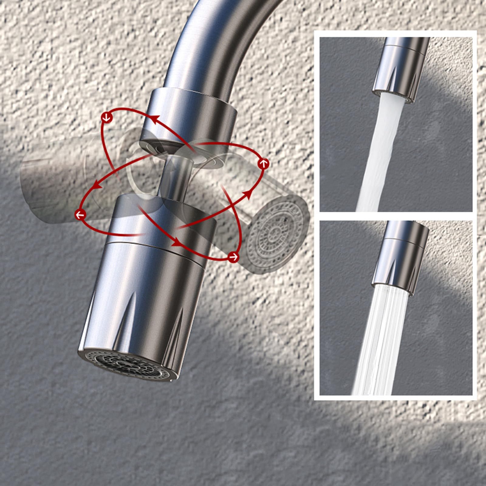 Grifo Exterior Jardin Doble Salida Grifos Para Lavadoras Grifo Agua Fria Modo De Salida De Agua Dual,Negro