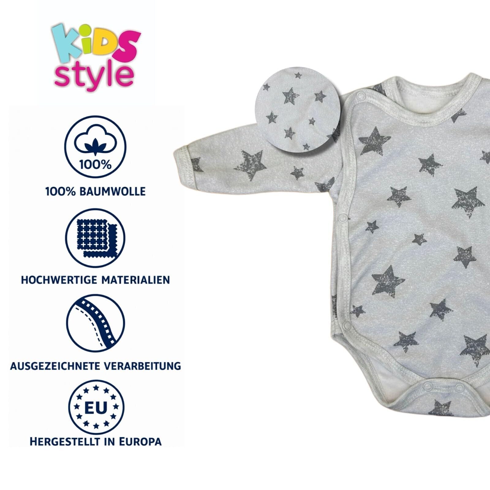 Baby Jungen Wickelbody Langarm Baby Bodysuit Bodies Set