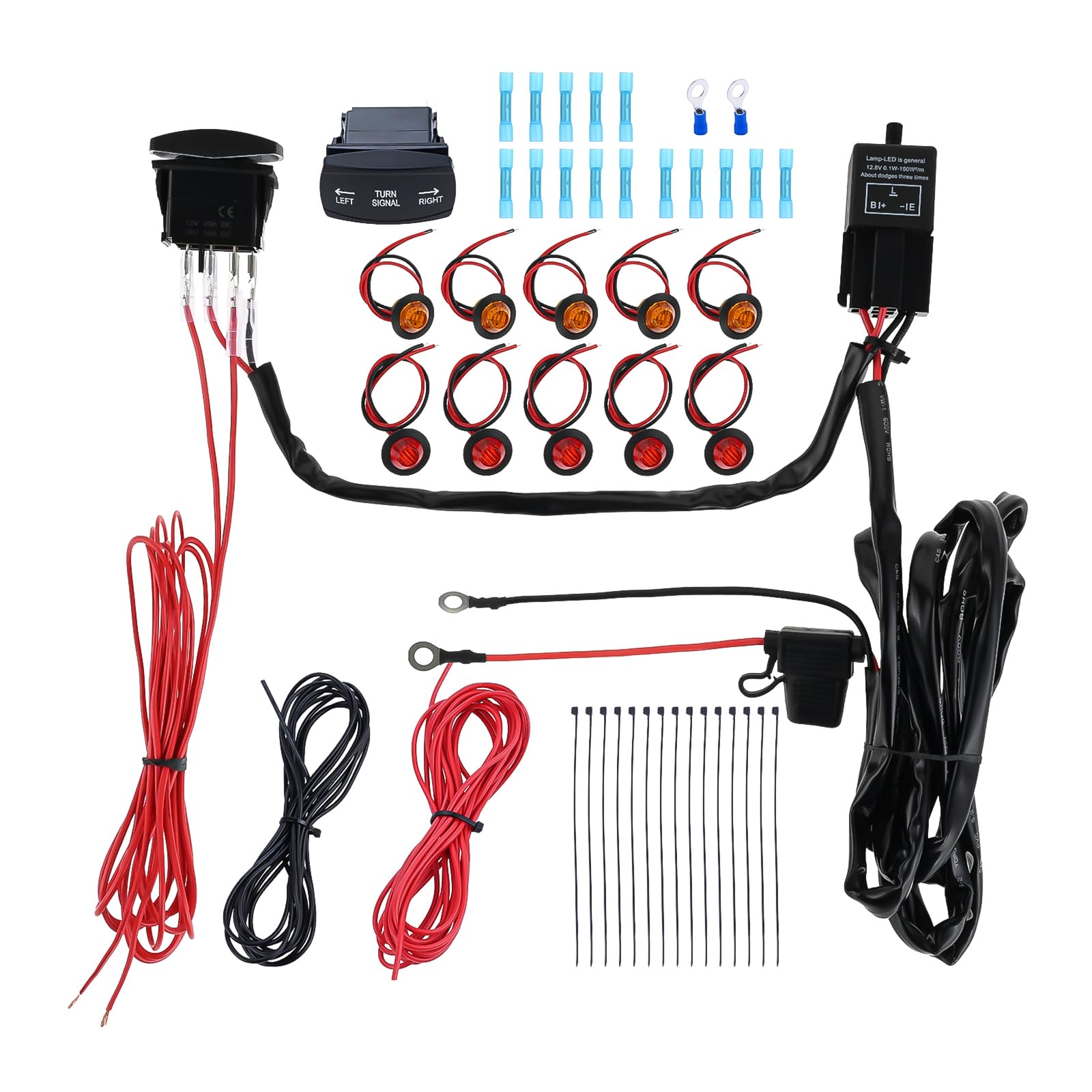 Amazon.com: ATV UTV Turn Signal Kit with Turn Signal Rocker Switch