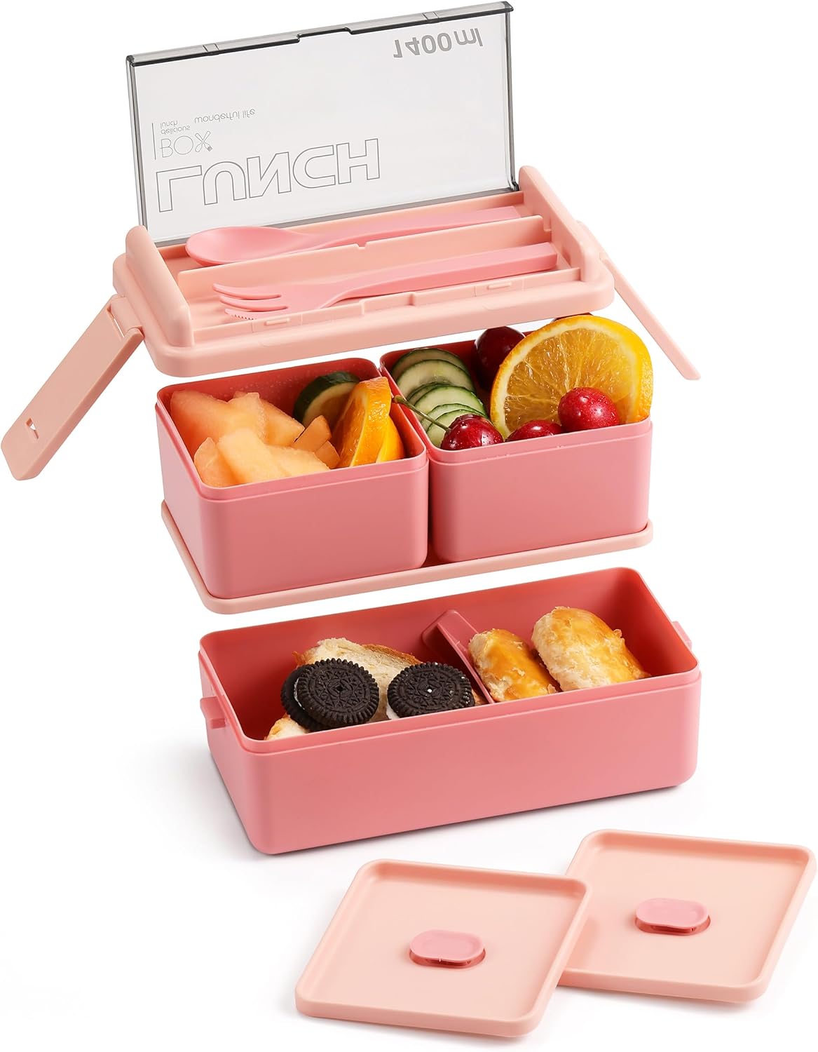 Meider Stackable Bento Box Adult Lunch Box, 1400ml Bento Boxes Lunch