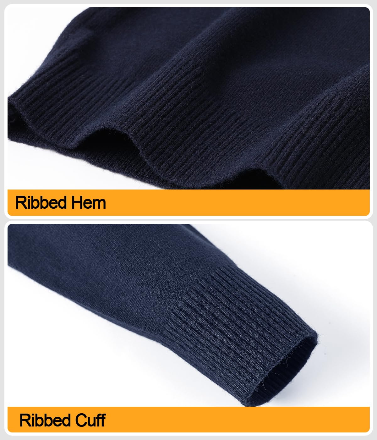 Jersey de Punto Fino con Cuello en V para Hombre Slim-Fit Sudadera Basico Pullover Invierno Caliente Suéter Pulóver Sweater de Manga Larga