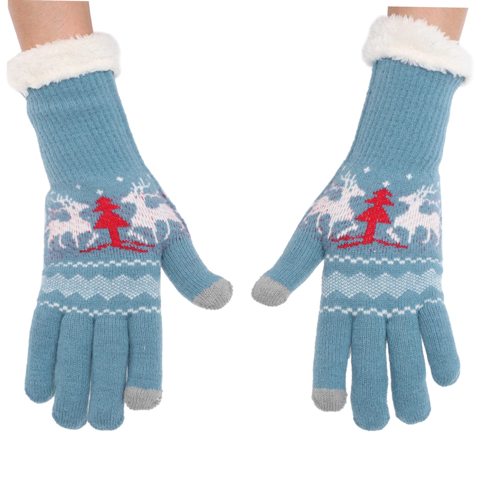 GALPADA 3juegos De Gorro Bufanda y Guantes De Navidad Para Mujer Set De De Clásico Actividades Invierno