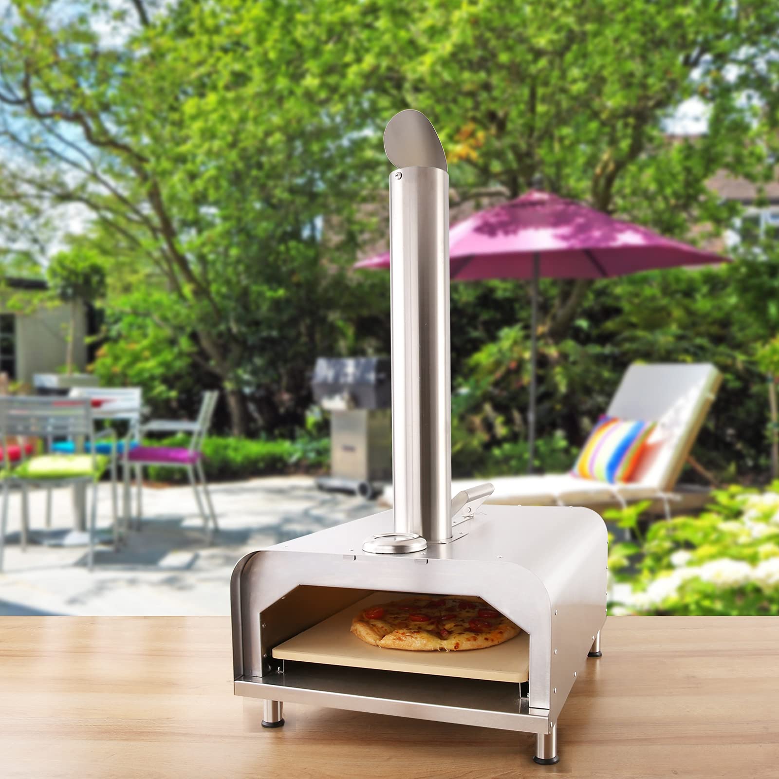 GYBER Fremont Wood Fired Pizza Oven (Outdoor), Fueled by Natural or  Flavored Wood Pellet | Fast, Efficient Heating Element | Stainless Steel :  Amazon.ca: Patio, Lawn u0026 Garden