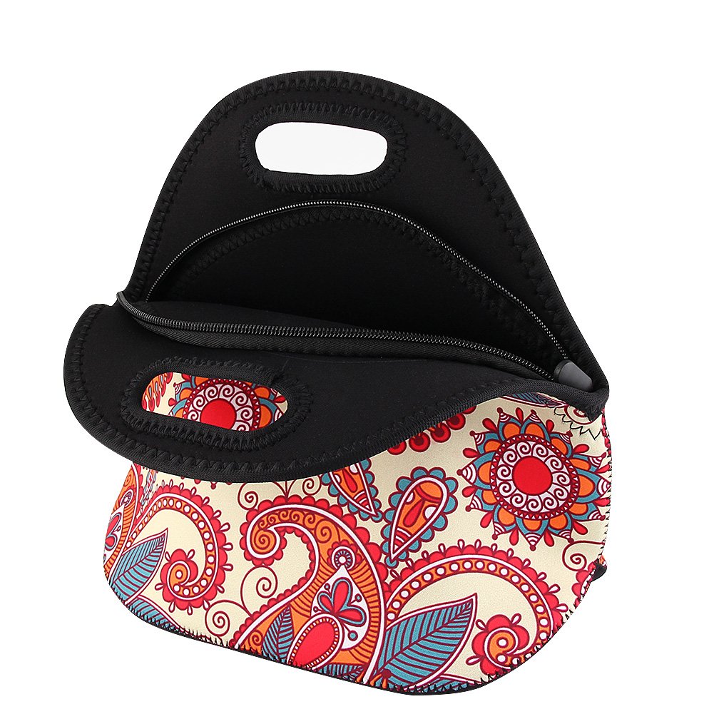 Neopreen Lunch Bag, Eleoption Geschilderd Patroon Rits Thermische