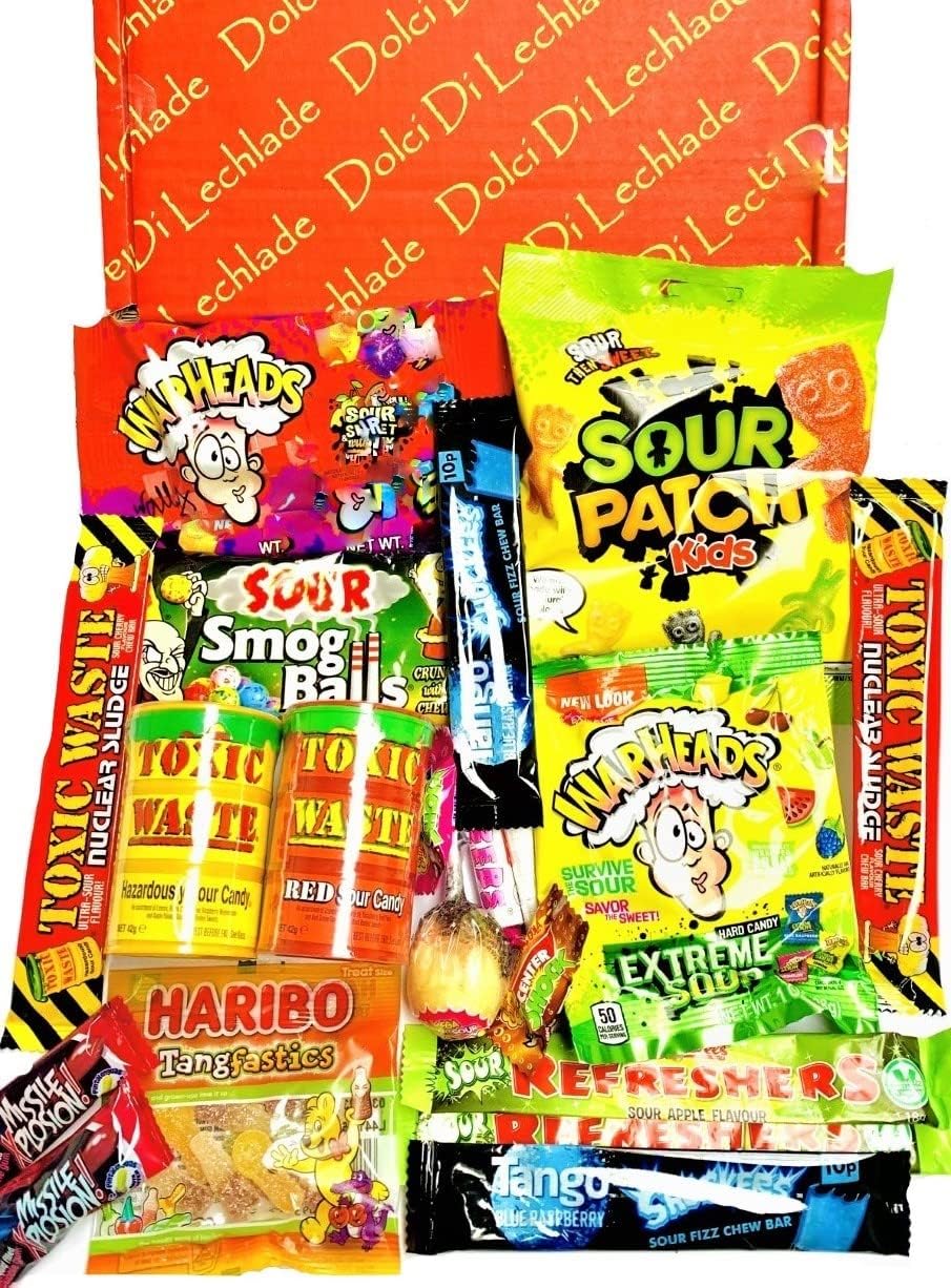 Sour Sweets Gift Box by Dolci Di Lechlade American Sweets British Candy