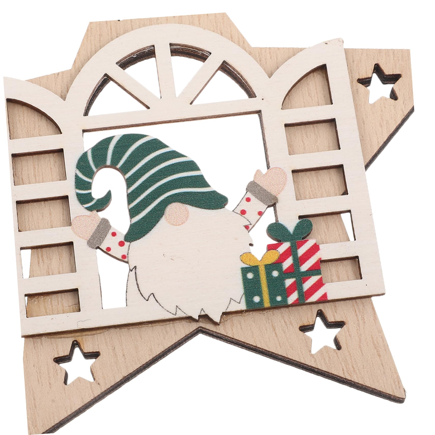 PRETYZOOM 16 Pz addobbi natalizi ornamenti rustici della fattoria di natale decorazione di di natale Decorazioni natalizie christmas tree arredamento ornamento da appendere in legno