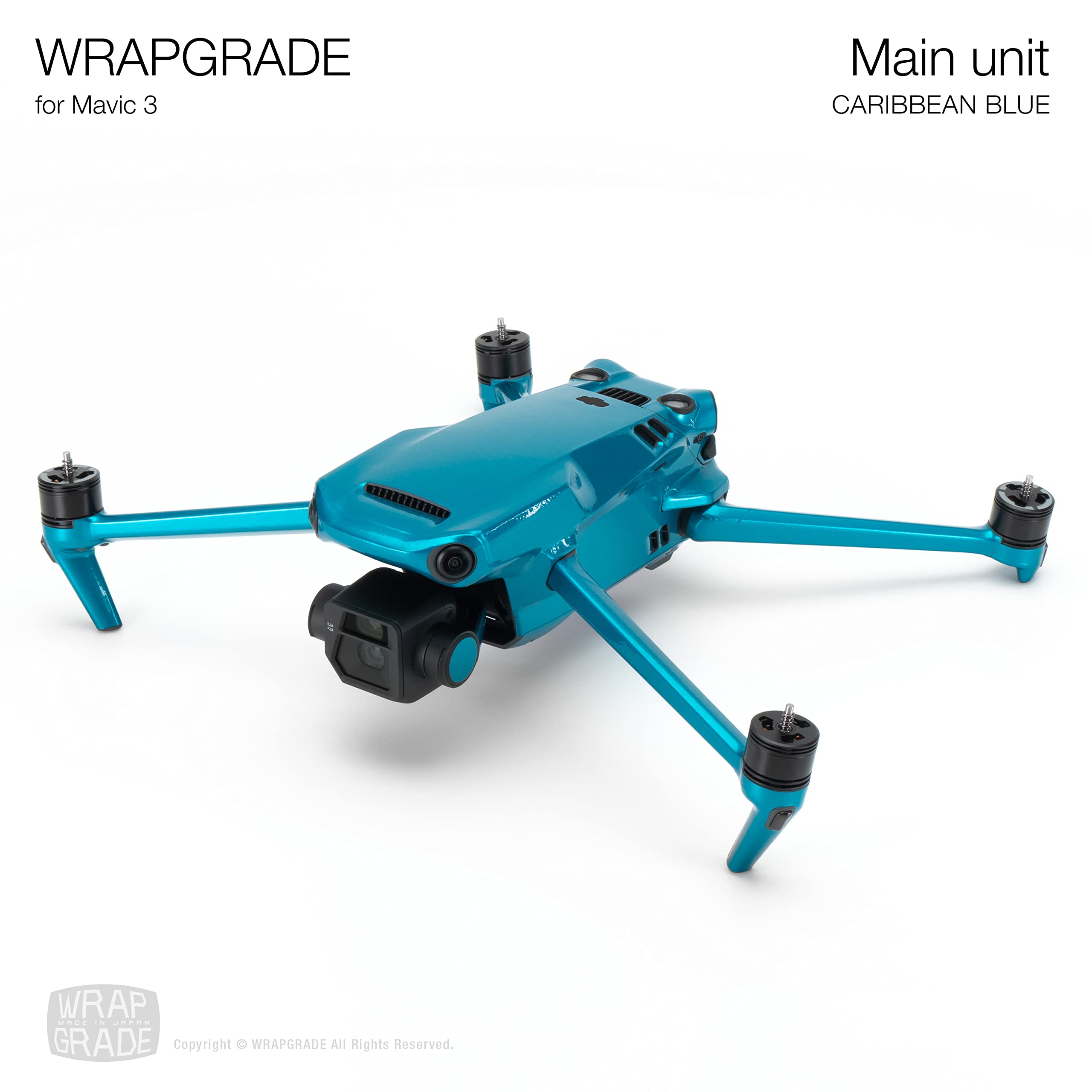 Skin Stickers Compatible with DJI Mavic 3 Pro Full Wrap (CARIBBEAN BLUE), Caribbean Blue / Pro - Image 2
