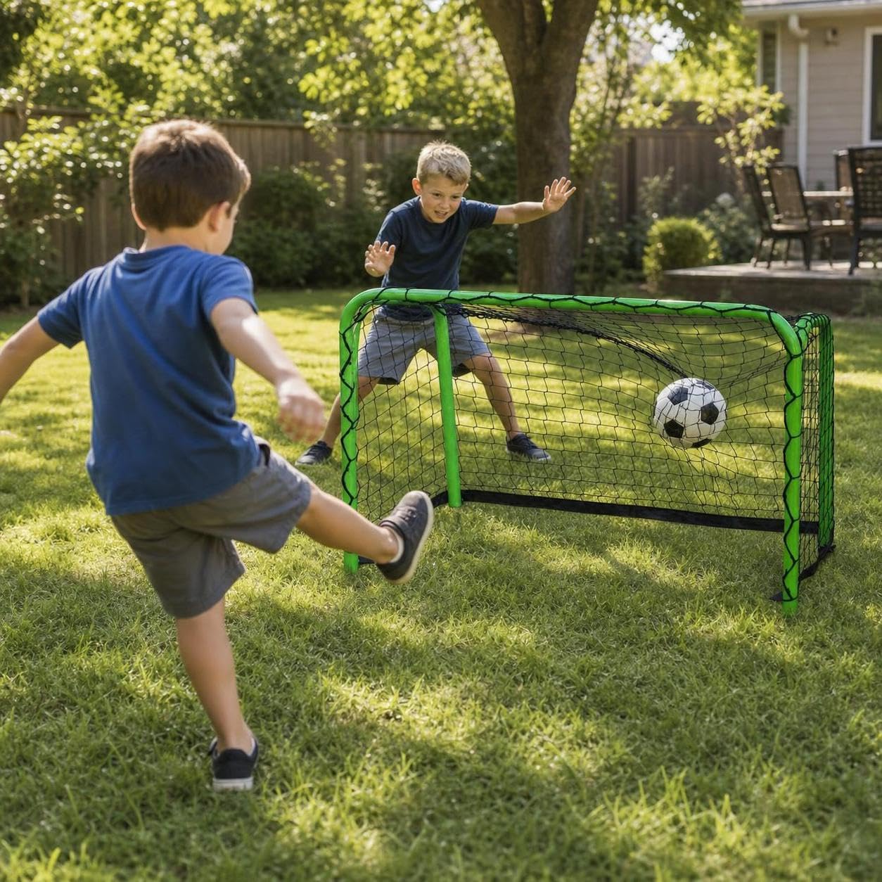 Porta da Calcio Pieghevole e Portatile per Bambini - Ideale per Interni ed Esterni - per casa