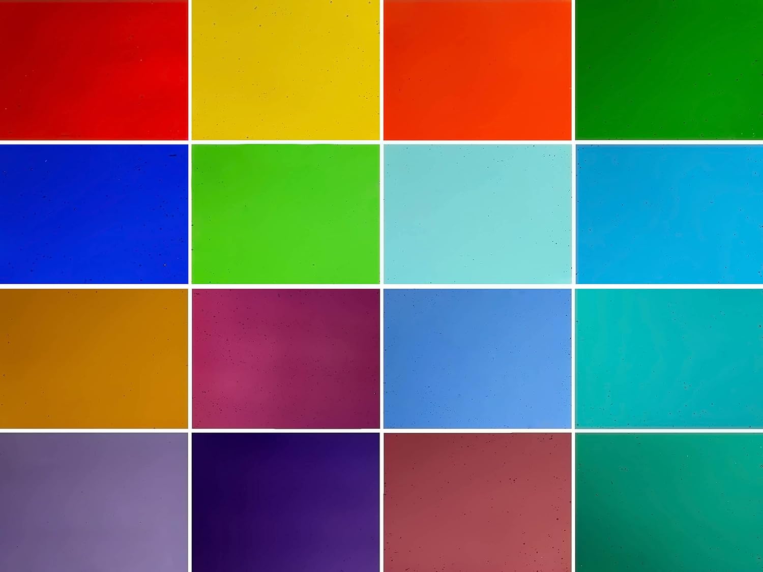 LITMIND 16 Sheets Transparent Stained Glass Sheets, 4 x 6