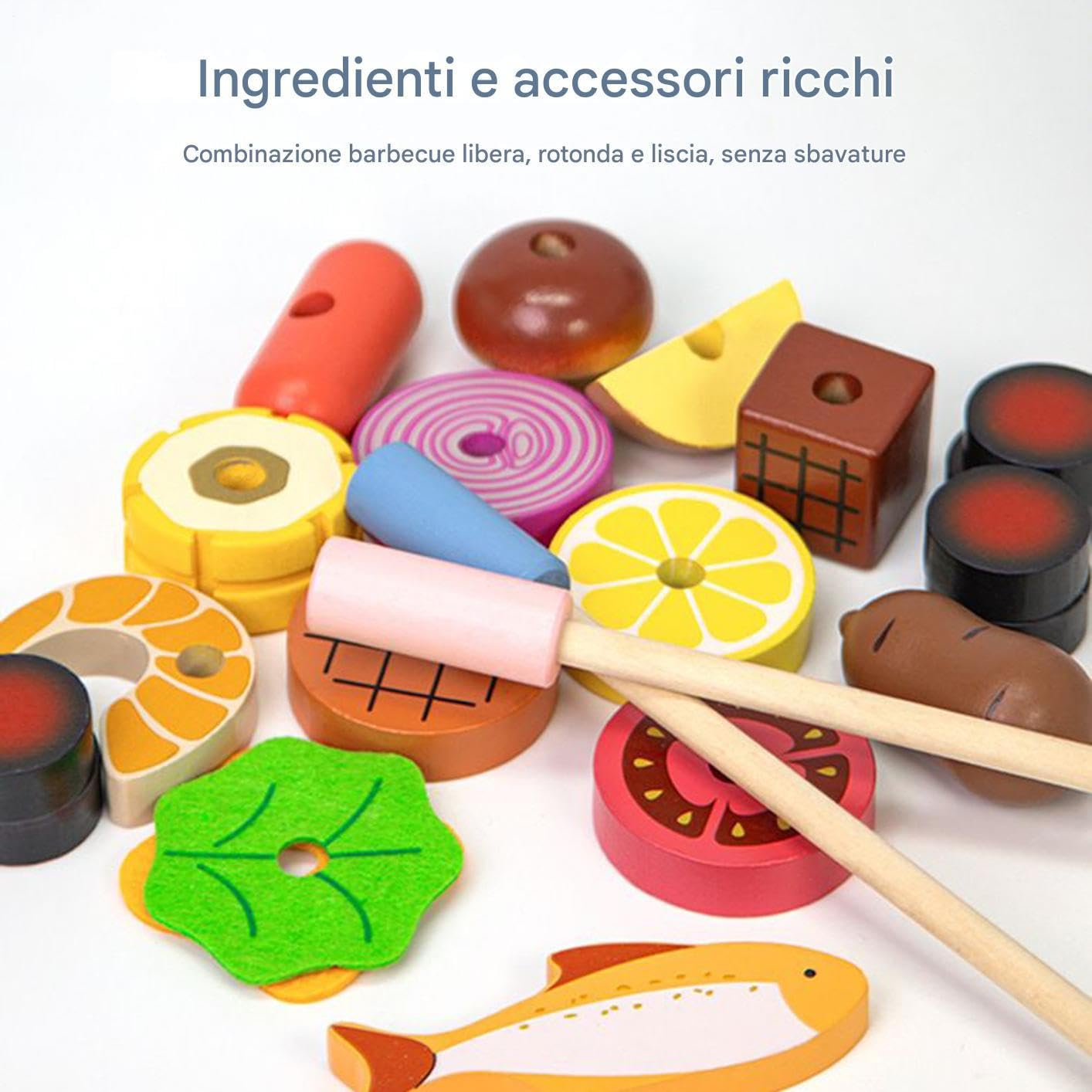 Griglia Giocattoli Cucina Interattivi | Educativo per Libero Domestico Bambini 1-3 Anni Sviluppo Abilità Coordinazione Occhio-Mano