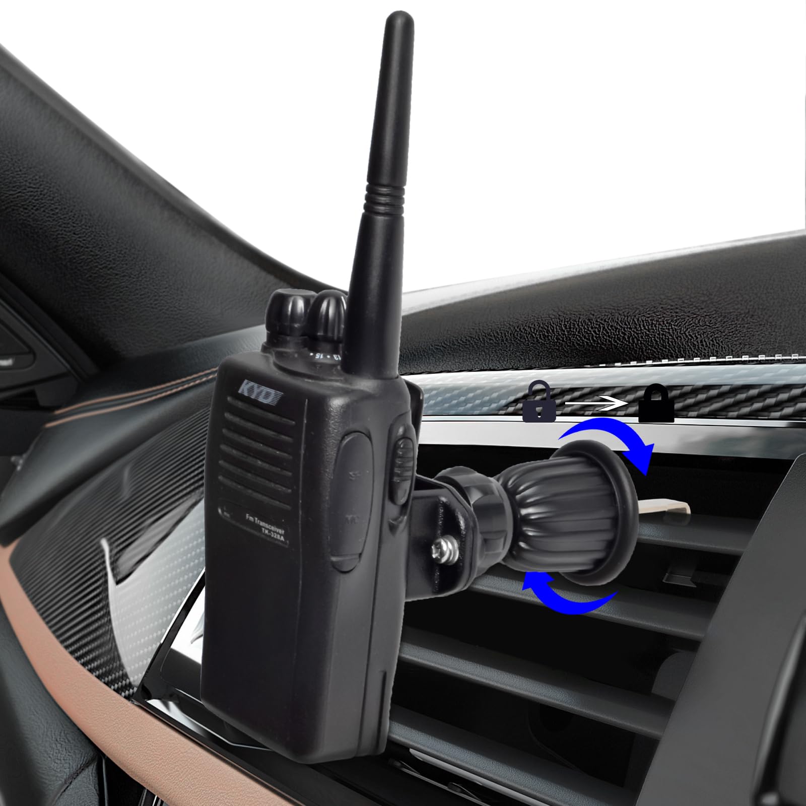 Supporto Radio Per Auto VOANZO - 2 Pezzi Per Walkie Talkie Portatili