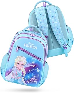 Play Nation Premium Frozen Winter Queen School Backpack for Girls |Printed School Bag for Girls &amp; Women|Waterproof Lightwe...