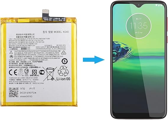 Duotipa KG40 Battery Compatible with Moto g8 Play/Moto one Macro/Moto G Fast with Repair Tool Kit