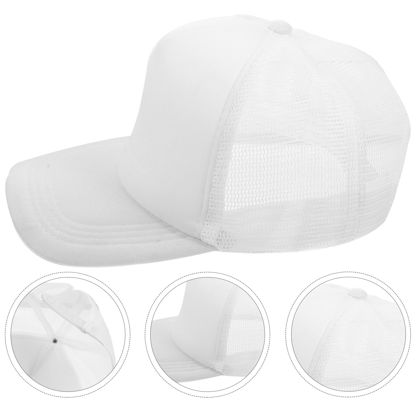 YARNOW 10 Pezzi Cappellini da Baseball in Rete per Sublimazione Cappelli Fai da Te Leggeri e Traspiranti Berretto Personalizzabile per attività all'Aperto e Feste