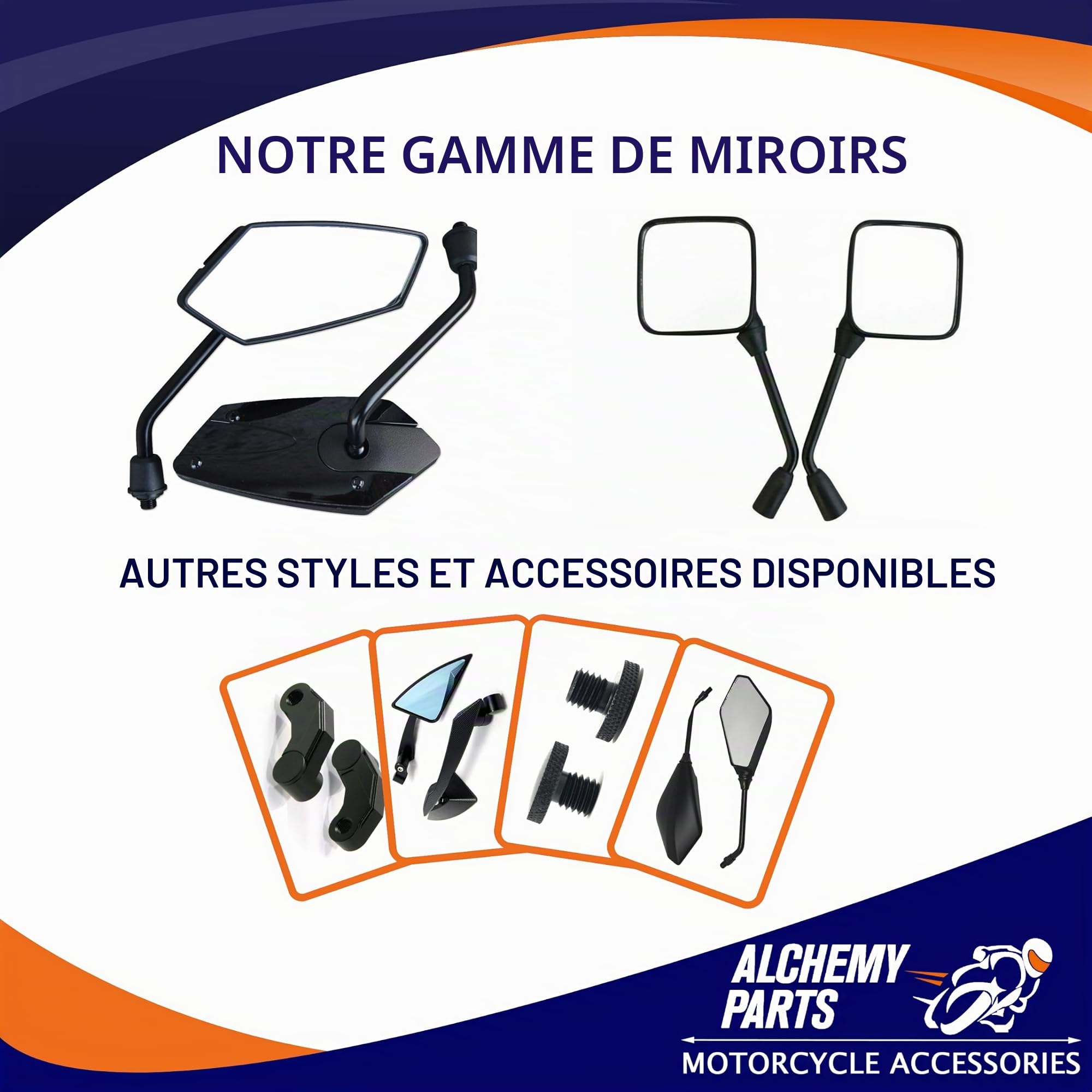 Moto Rétroviseurs - Excellente Qualité Norme E Idéal Pour Nu & Supermoto