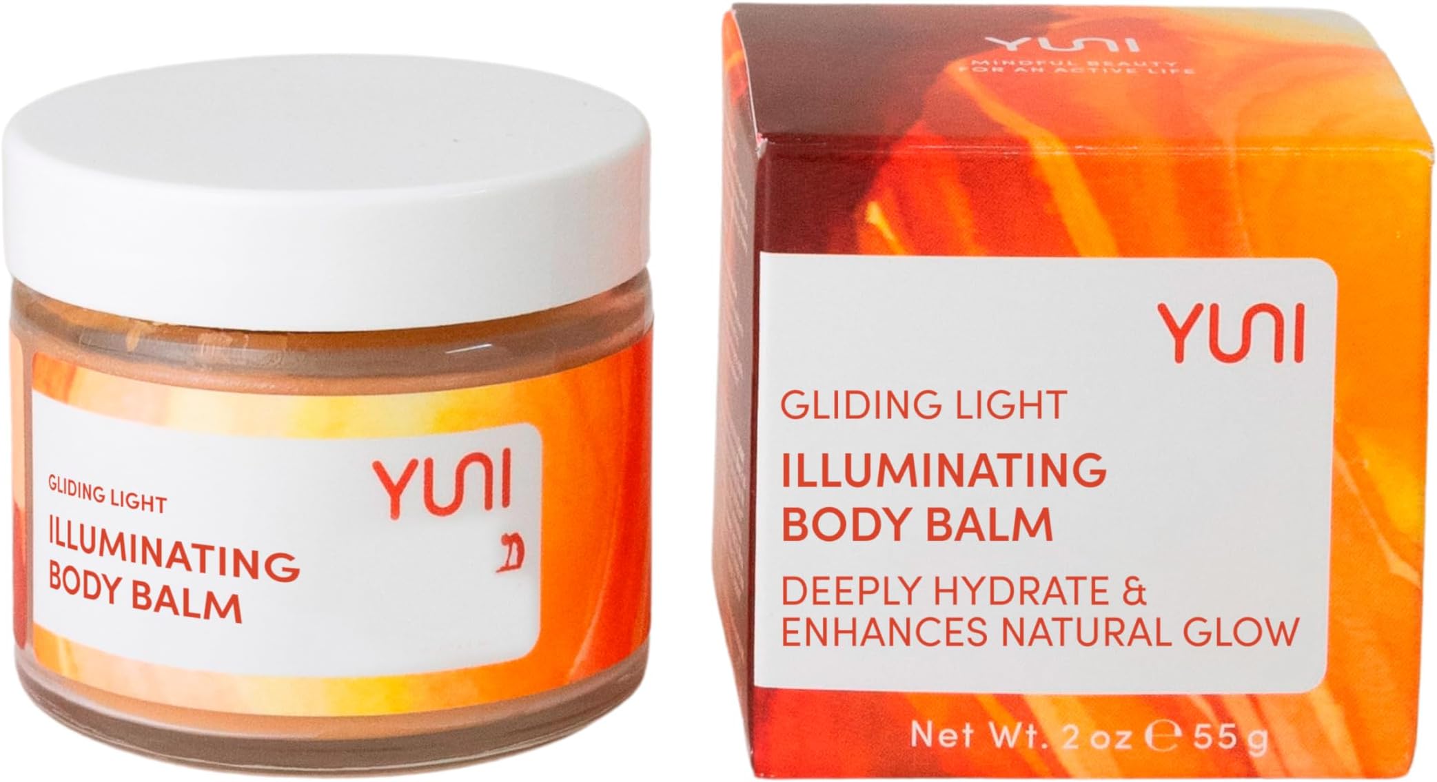 YUNI Beauty Body Moisture Balm (2 oz) Gliding Light Illuminating Balm for Glowing Skin - Nourish, Restore, Hydrate Dry Skin - Natural Skin Care, Vegan, Paraben-Free, Cruelty-Free
