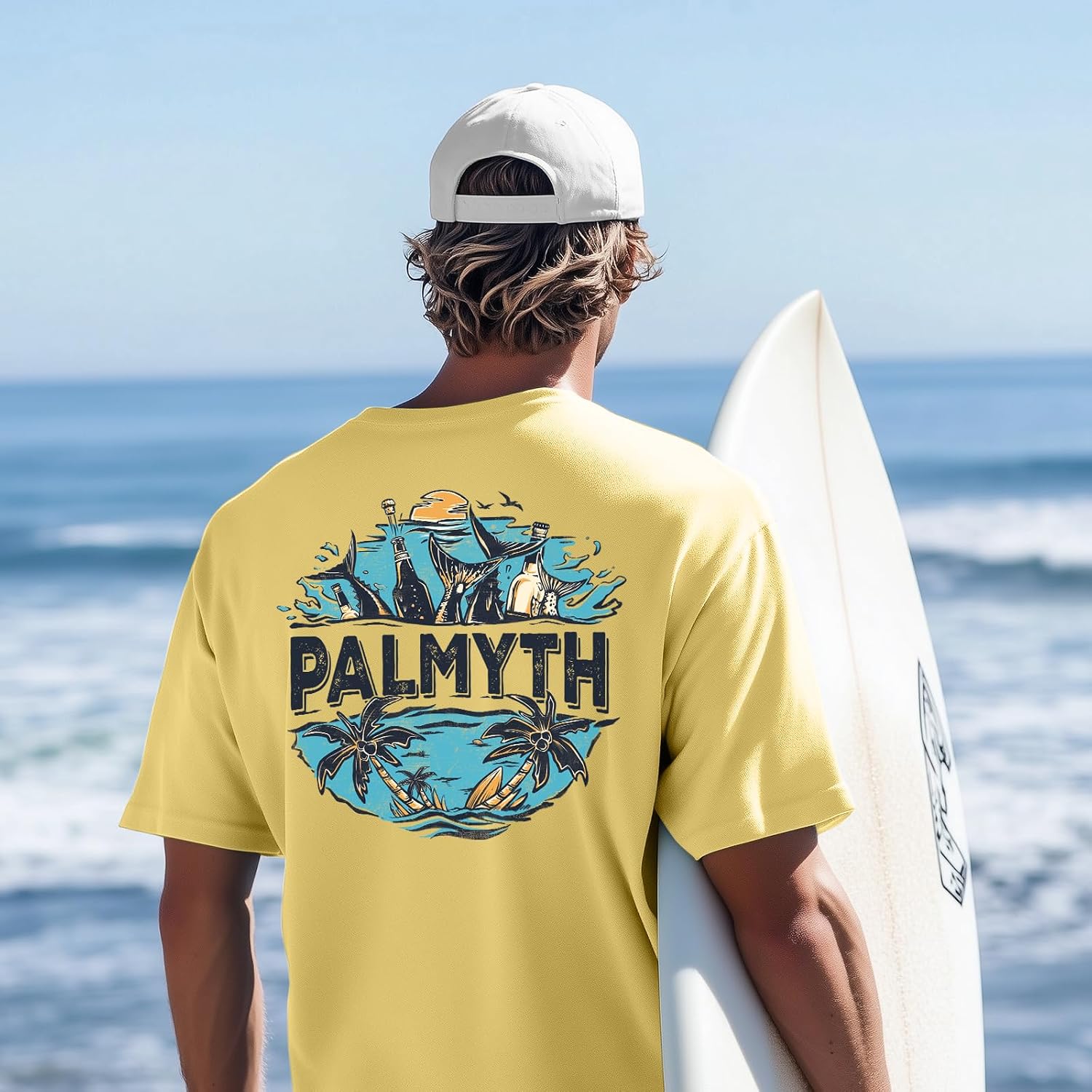 Palmyth Men's Fishing UPF 50+ Sun Protection Short Sleeve T-Shirt