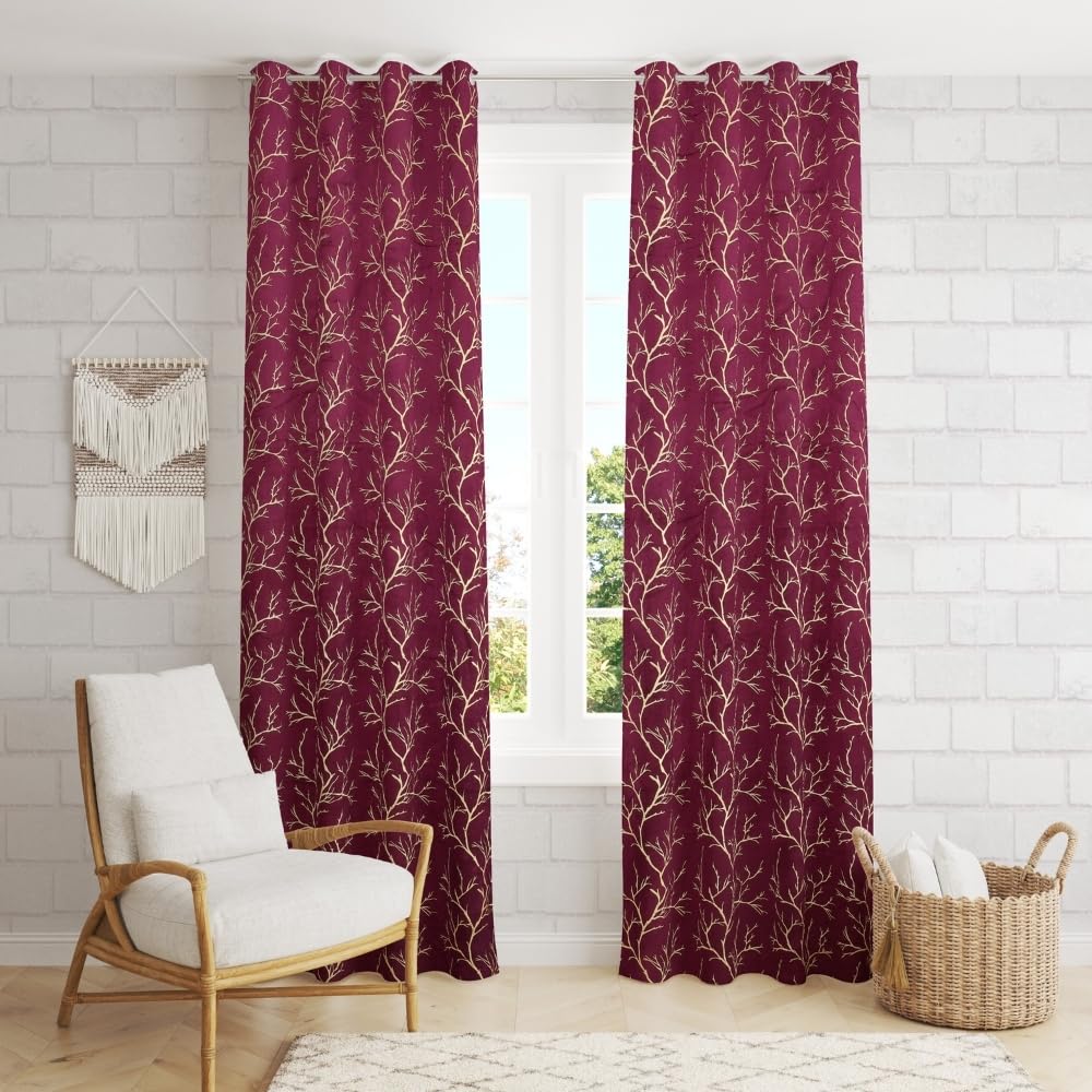 DECOROLOGY Velvet Blackout Curtains 5 Feet Long Set of 3 Room Darkening Heavy Thick Curtains for Window Living Room & Bedroom (Wine - 5ft Long - 3 pcs) (B0D1Y8N426) Amazon Price History, Amazon Price Tracker