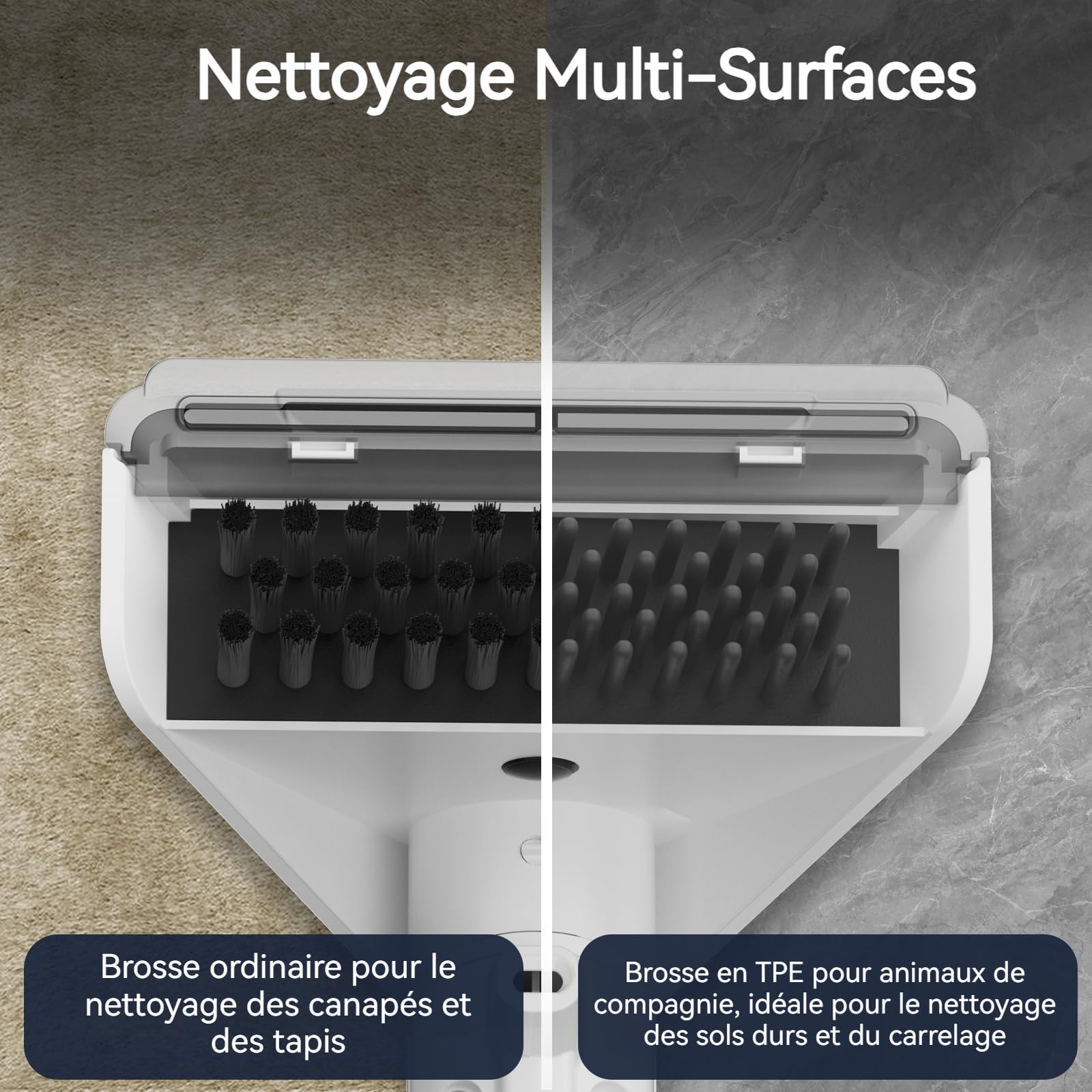 Greenote Nettoyeur de Tapis 600W, 4 Roues Pivotantes pour une Maniabilité Exceptionnelle, Rangement Compact, Réservoirs 1,8L/0,8L, Flexible 1,5m et Câble 5m,Nettoyage des canapés et des voitures