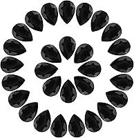 Vista 18 de 100 diamantes de imitación de lágrima de cristal con parte trasera de punto burdeos para manualidades, fabricación de joyas, 0.512 x 0.709 in