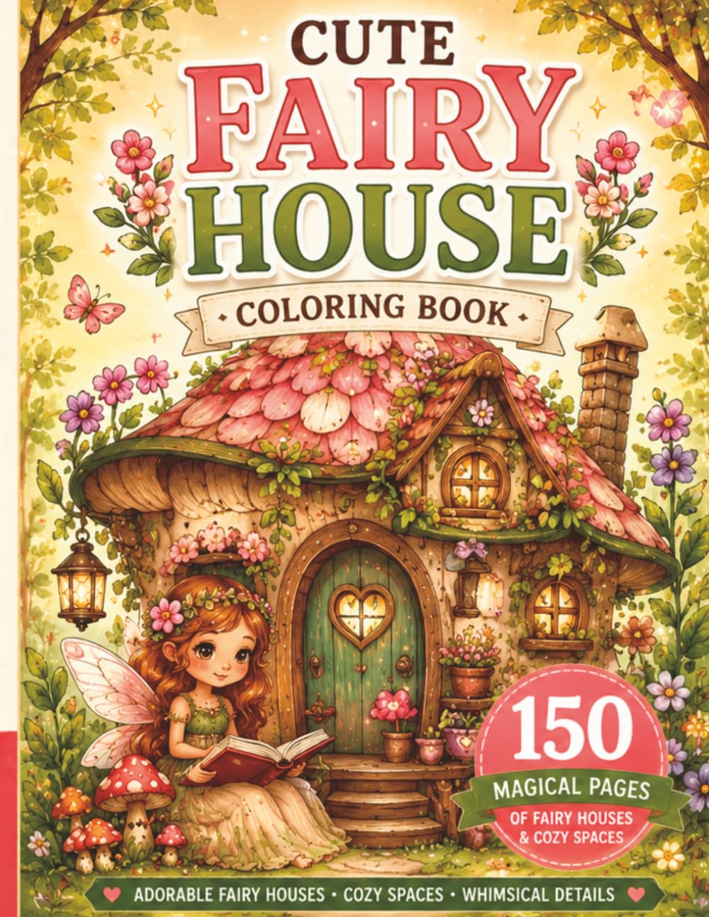 Fairy House Coloring Book for Adults and Teens: 150 Whimsical Cottages and Enchanted Fairy Homes for Relaxation and Mindfulness: Discover 150 ... gardens — perfect for adults and teens