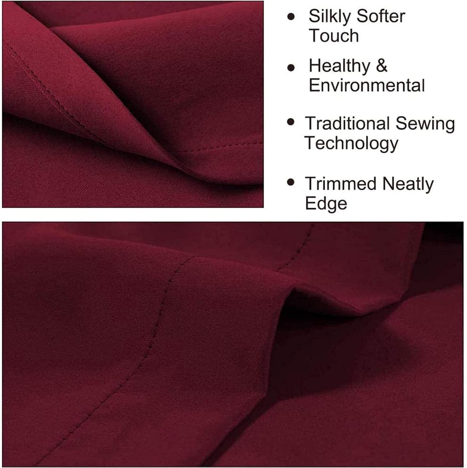 Topchances French Door Panel Curtains Set of 2, Punch-Free Velcro Blackout Door Curtains - Image 4