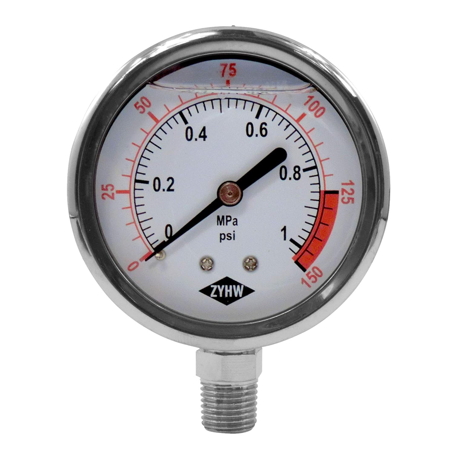 0-150 psi 2.5" Hydraulic/Air/Whole House Swimming Pool Water Pressure Gauge Liquid Oil Filled 1/4" NPT