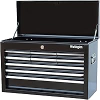 Workington 24" 9-Drawer Portable Metal Tool Chest - Ball Bearing Slides, Secure Cam Lock, Sturdy Steel Organizer for Tools
