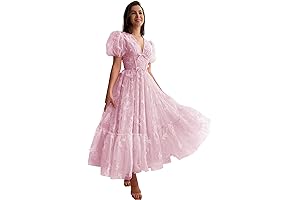 Women's Tulle 3D Butterfly Prom Dress: Enchanted Elegance
