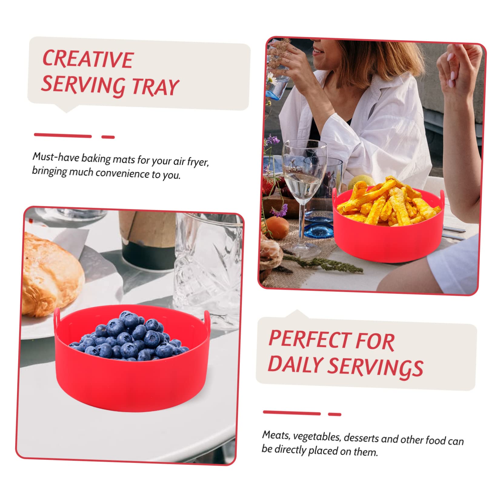 Cabilock Silicone Antigraffio Per Friggitrice Ad e Riutilizzabile Accessorio Per Compatibile Air Fryer