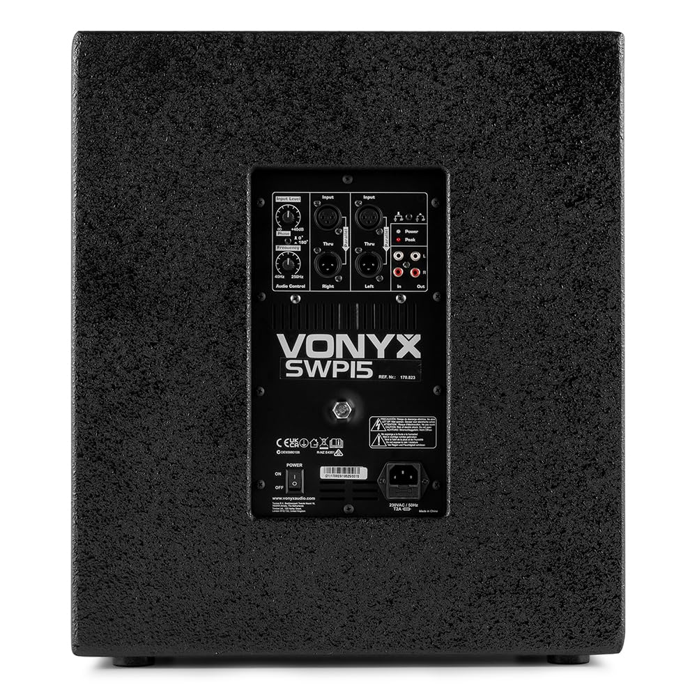 Amazon | VONYX Pro 15インチ アクティブパワードサブウーファー