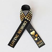 Vista 9 de 10 cintas conmemorativas personalizadas, cinta conmemorativa personalizada, cinta funeraria con (nombre - fecha), cinta de nombre personalizada