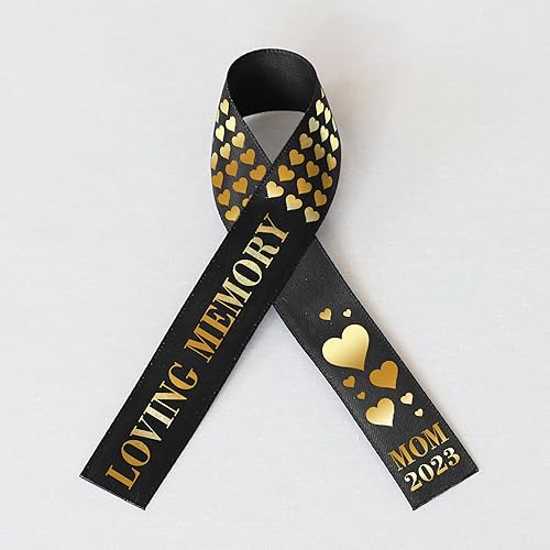 Miniatura 9 de 10 cintas conmemorativas personalizadas, cinta conmemorativa personalizada, cinta funeraria con (nombre - fecha), cinta de nombre personalizada con