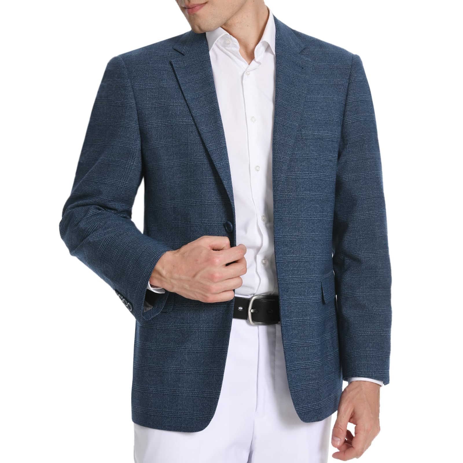 Men's Sport Coats & Blazers Classic Fit Houndstooth Casual Jacket Lightweight Stretch Prom Wedding
