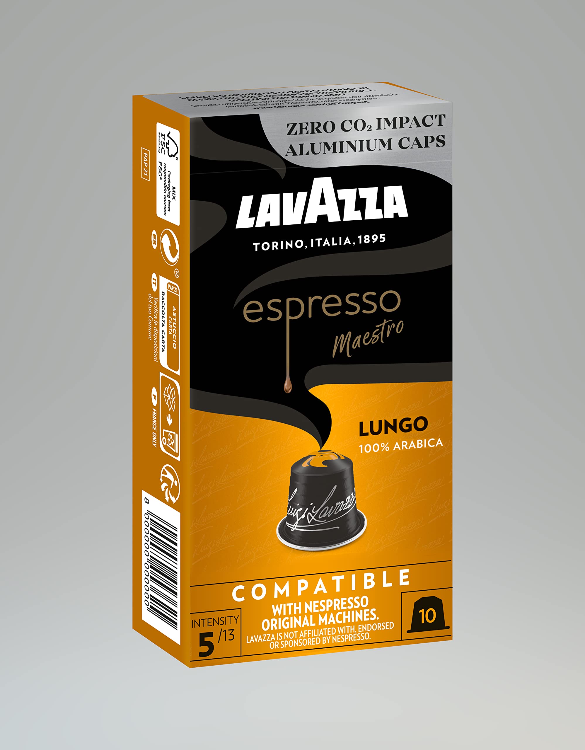 Buy Lavazza Espresso Maestro Lungo, 100 Arabica, Light Roasting