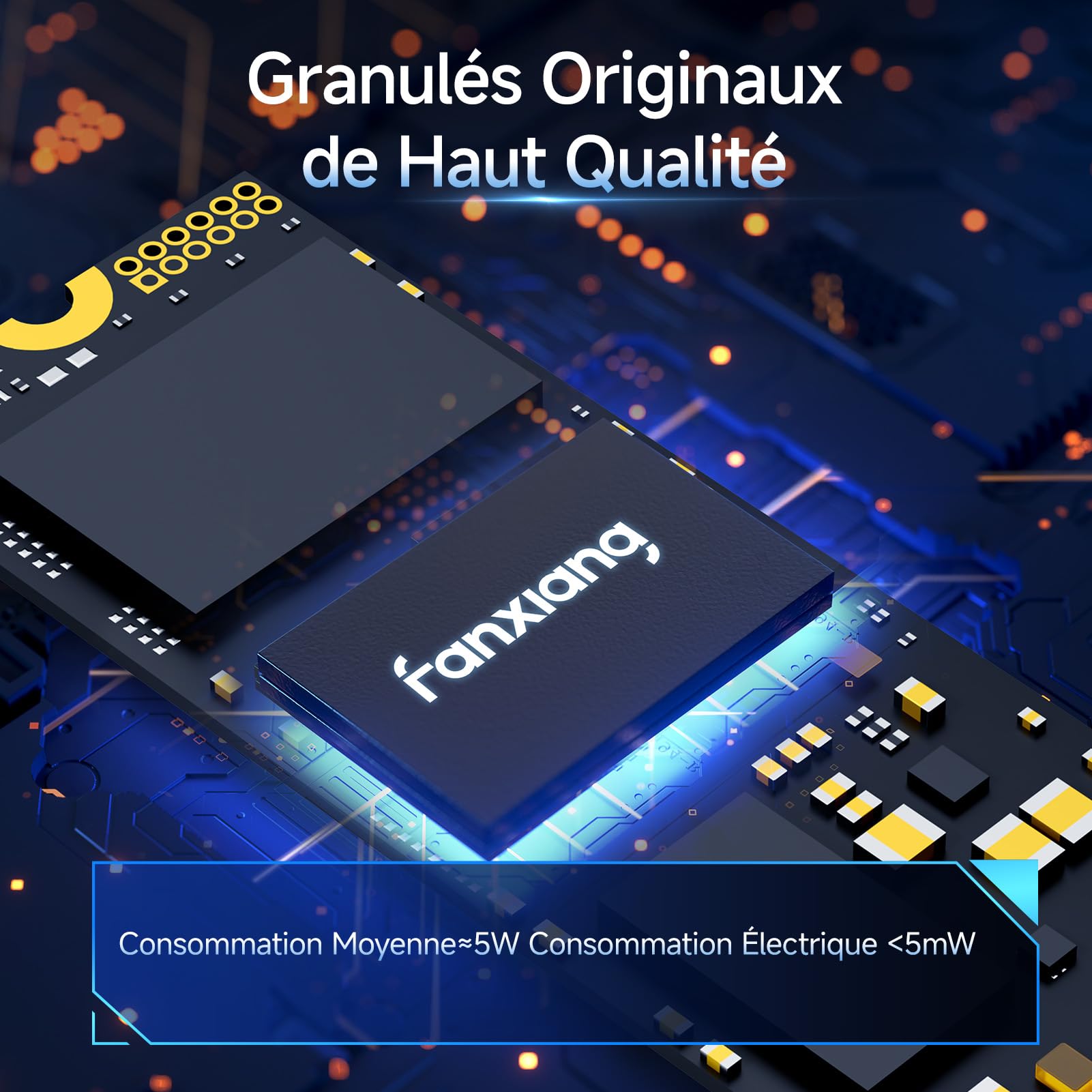fanxiang SSD 500Go PCIe 4X4 NVMe M.2 3D NAND - Disque SSD Interne jusqu'à 4300Mo/s Solid State Drive Disque Dur Interne SSD pour Les Gamers et Professionnels - S690Q
