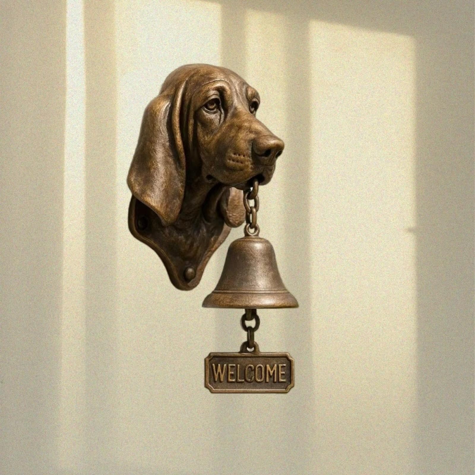 Vintage Rustic Welcome Dog Doorbell - French Bulldog Resin Bell for Garden, Porch, or Entryway | Animal Home Decor(A7)