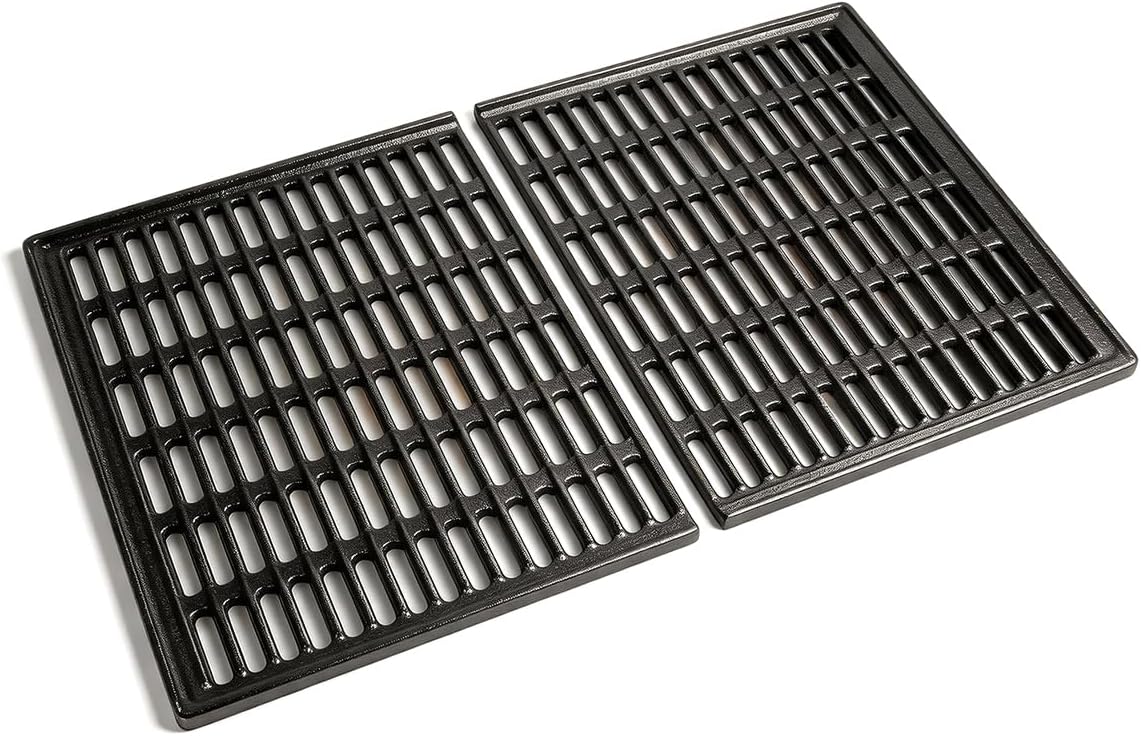 BBQ Future 16" x 24" Cast Iron Grill Grate Replacement for Camp Chef BB90L Professional BBQ Box, 2-Pack Heavy Duty Cooking Grates for 16" Cooking Systems Orange Flame Stove Accessory Grid