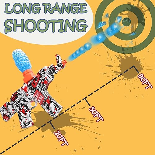 Miniatura 3 de Lanzador eléctrico de bolas de gel, recargable de alta velocidad con 50000 rondas y gafas, para actividades al aire libre, juego en equipo de