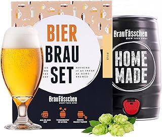 Braufässchen |Bierbrauset zum selber brauen | Pils im 5 liter Fass | In 7 Tagen fertig | Geschenk für Männer, Freund oder Vater | Biergeschenk
