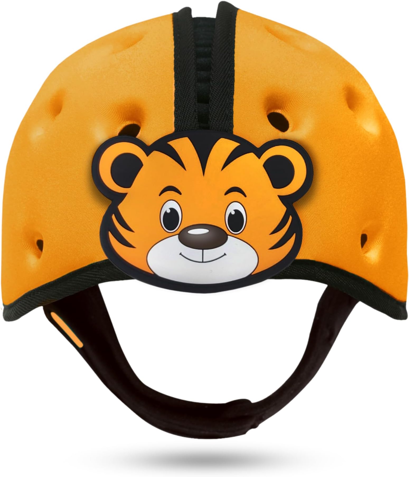 SafeheadBABY Soft Baby Head Protector Helmet for Crawling and Walking 7–24 Months – Ultra-Lightweight & Breathable Infant Safety Helmet that Grows with Your Baby (Head Circ. 40–52 cm) – Tiger Orange