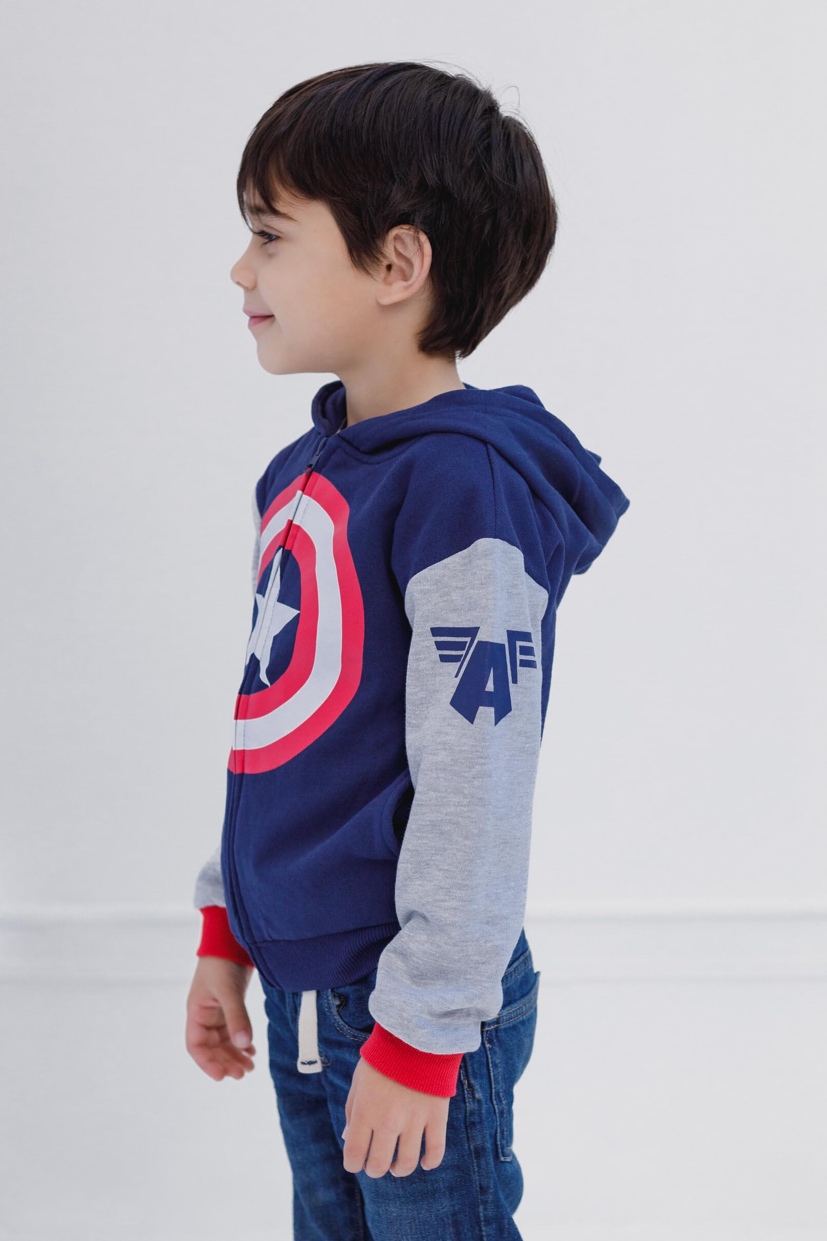 Marvel Spider-Man Avengers - Felpa con cappuccio in pile con zip per cosplay, taglie da bambino a bambino grande (2T - 18-20)