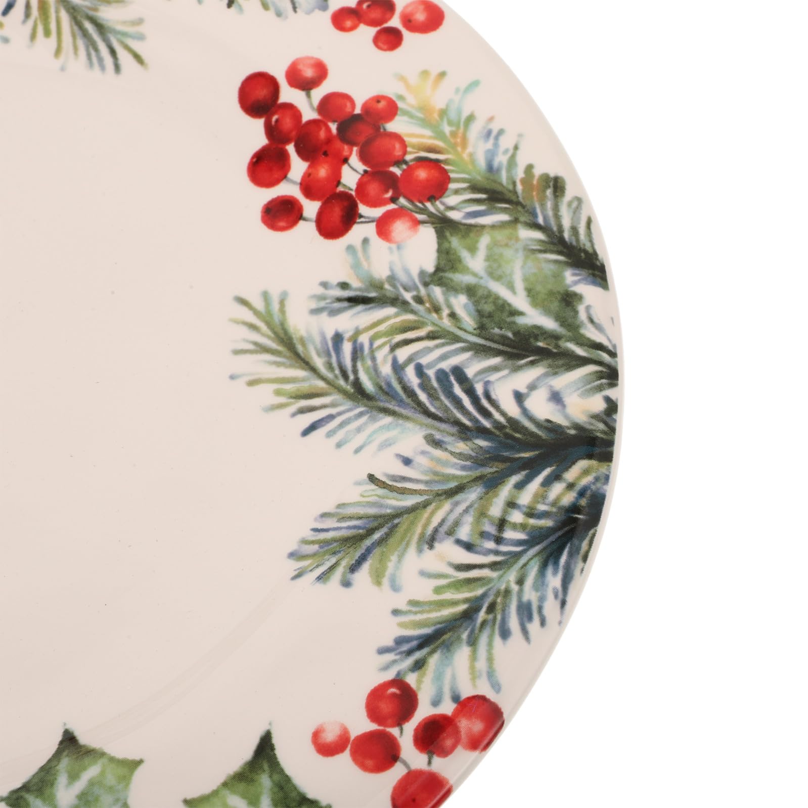 Plato De Cerámica Redondo Diseño Navideño Para Cenas De Navidad Sirve Frutas Verduras y Postres Decoración Festiva Para Hogar