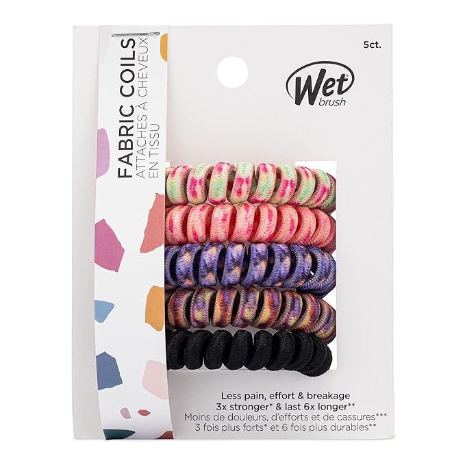 Wet Brush Fabric Coils Hair Scrunchies for Women & Girls