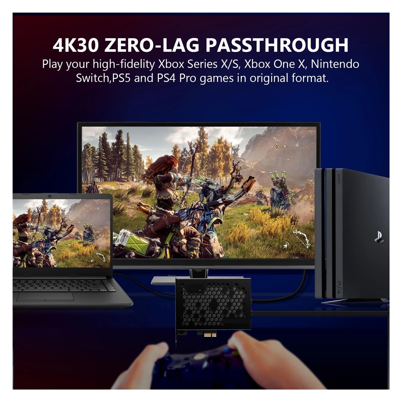 Karta przechwytująca wideo 4K30P/1080P120 Nagrywanie gier i transmisja strumieniowa na żywo