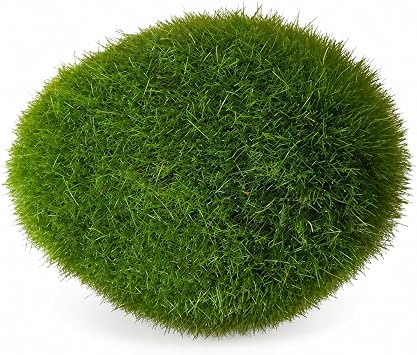 Artificial Moss Balls for Aquarium, Fake Moss Ball Decorative Rocks, Green Moss Covered Stones for Fish Tank Decor, Terrarium, Fairy Garden, Floral Arrangements Small 3 pcs