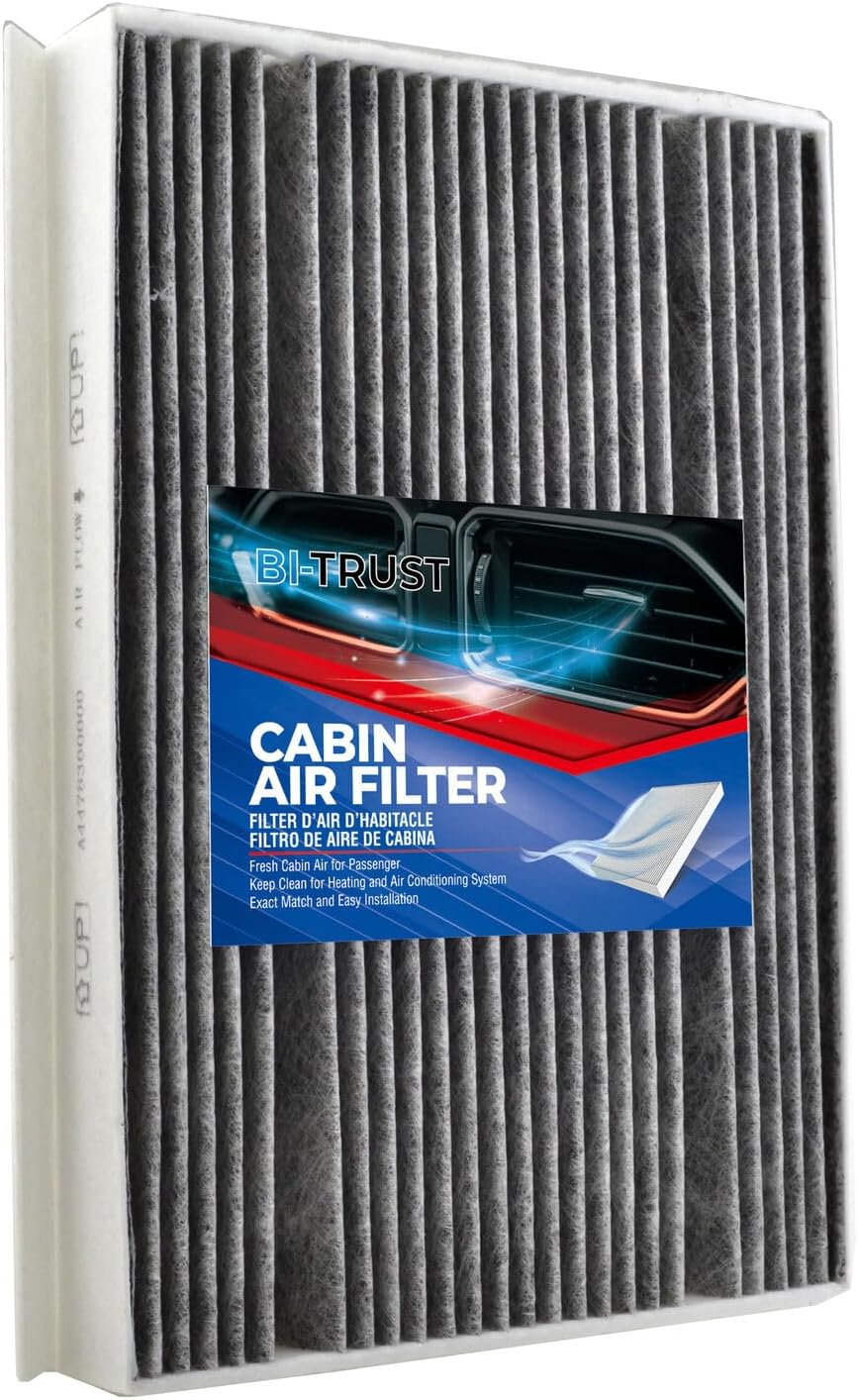 Cabin Air Filter with Activated Carbon Media | Fits Various RVs, Vans, and Motor Coaches (2016-2024) | 11.88 x 8.11 x 1.4 Inches BI-TRUST BCHIC008