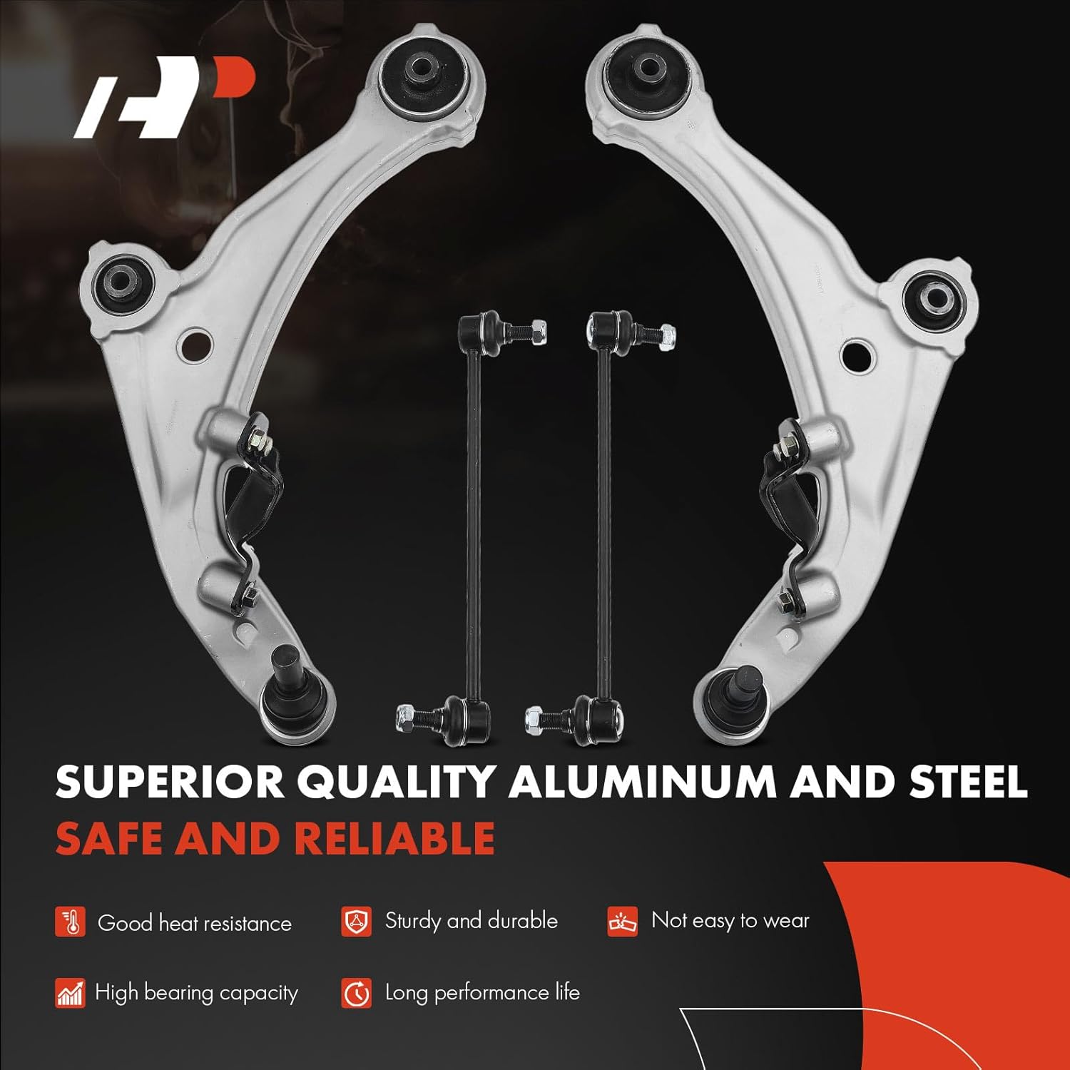 A-Premium 4Pcs Front Suspension Kit, Lower Control Arm, Sway Bar Link, Compatible with Nissan Altima 2007 2008 2009 2010 2011 2012 2013