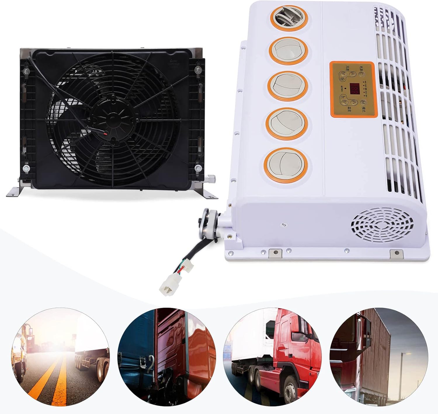 8000 BTU Mini Split RV Truck Cab Air Conditioner, 12V Electric Air