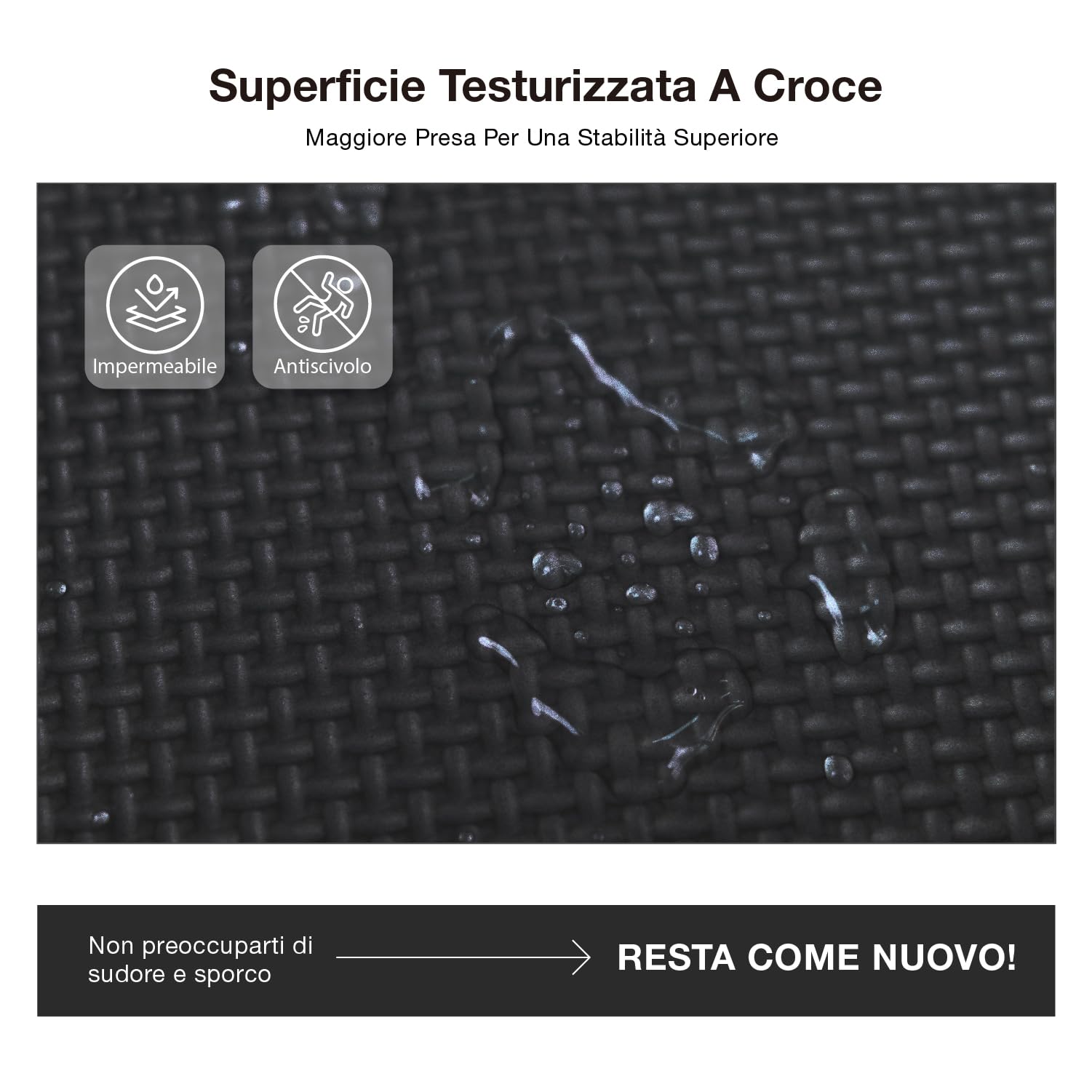 AIRHOP Set da 18 Pezzi Tappeto Palestra Puzzle in EVA ad Alta Densità, Ammortizzante e Antiscivolo, Ideali per Fitness, Yoga e Sport, Perfetti per Home Gym e per il Pavimento della Palestra, 30x30 cm